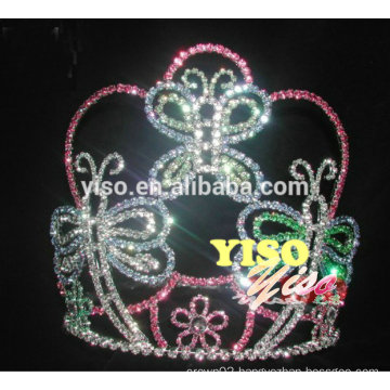 costume bride colored butterfly pageant crystal tiaras for sale